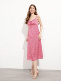DressBerry Women City Chic Bow-Tie Blossom Strappy Pure Cotton Dress