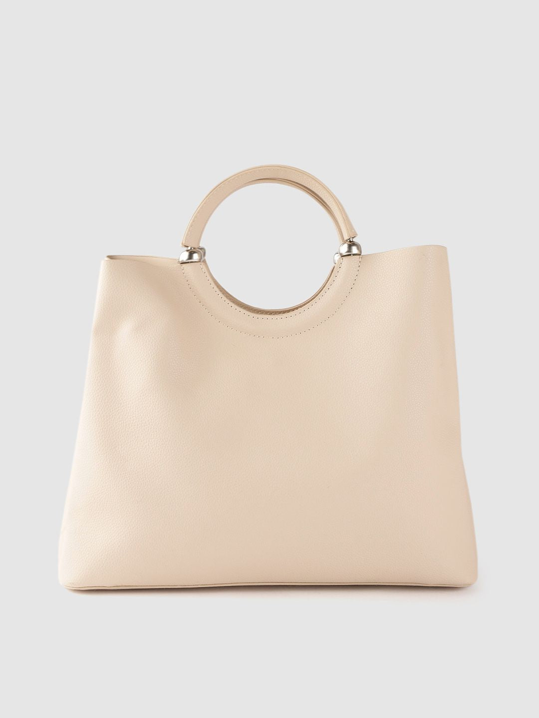 Lino Perros Beige Solid Handheld Bag
