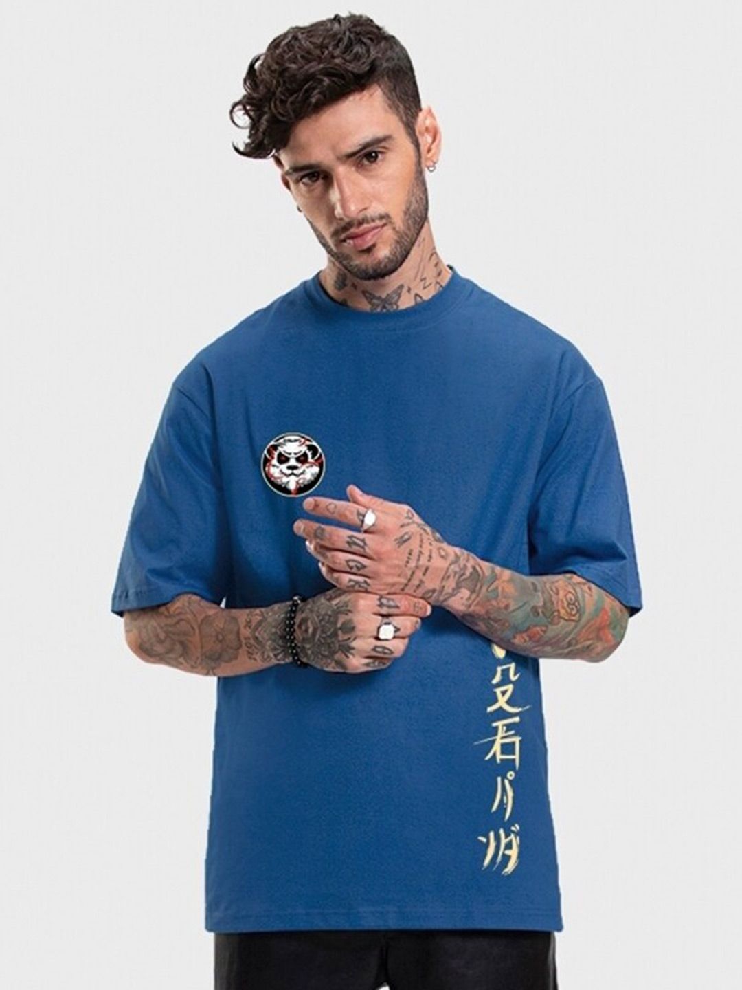 Bewakoof Stoned Panda Graphic Printed Oversized T-shirt