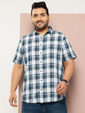 Thomas Scott Men Plus Size Premium Checked Casual Shirt