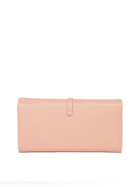 Lino Perros Women Peach-Coloured Solid Three Fold Wallet
