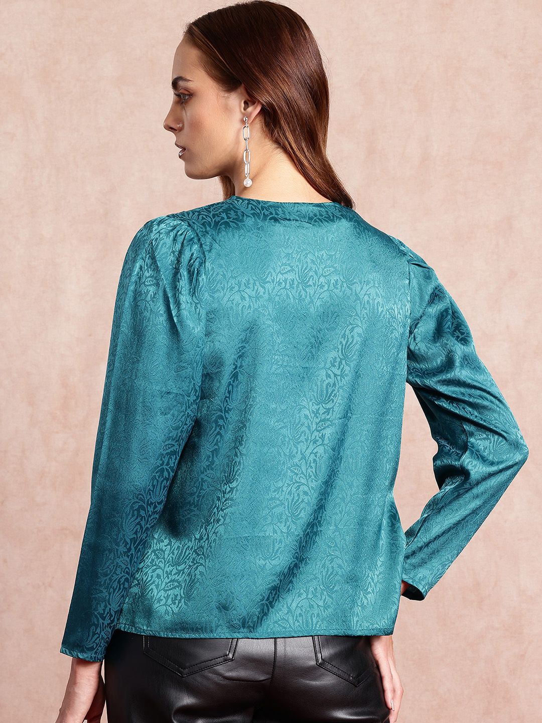 all about you Floral Design Wrap Detail Top