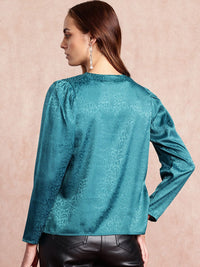all about you Floral Design Wrap Detail Top