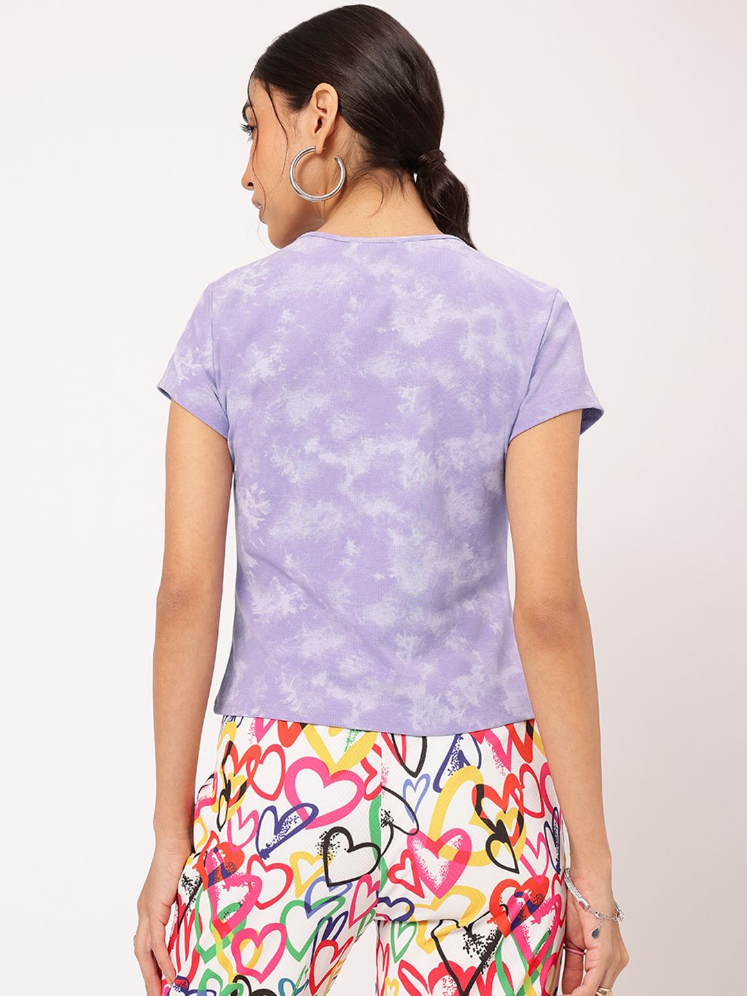 DressBerry Chic Comfort Round Neck Tie & Dye Dyed Tee
