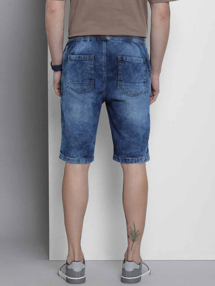 The Indian Garage Co Men Faded Denim Shorts