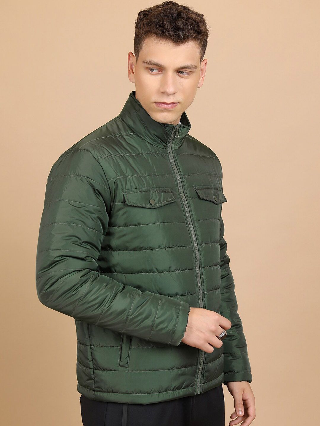HIGHLANDER Mock Collar Puffer Jacket