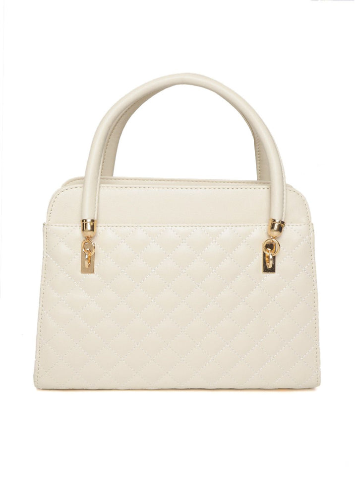 Lino Perros Off-White Quilted Handheld Bag