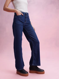 DressBerry Women Flared High-Rise Stretchable Jeans