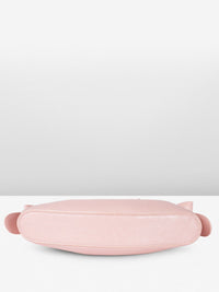 DressBerry Textured Half Moon Shoulder Bag with Bow Detail