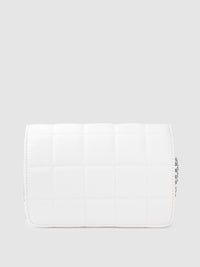 Lino Perros Women Off White Solid Quilted Structured Sling Bag