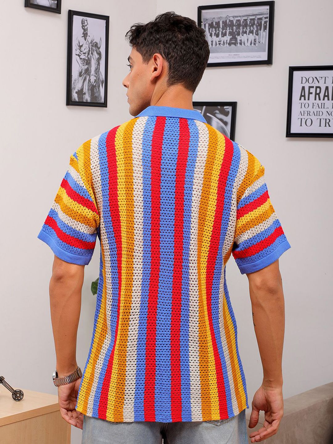 The Indian Garage Co Striped Spread Collar Relaxed Fit Shirt