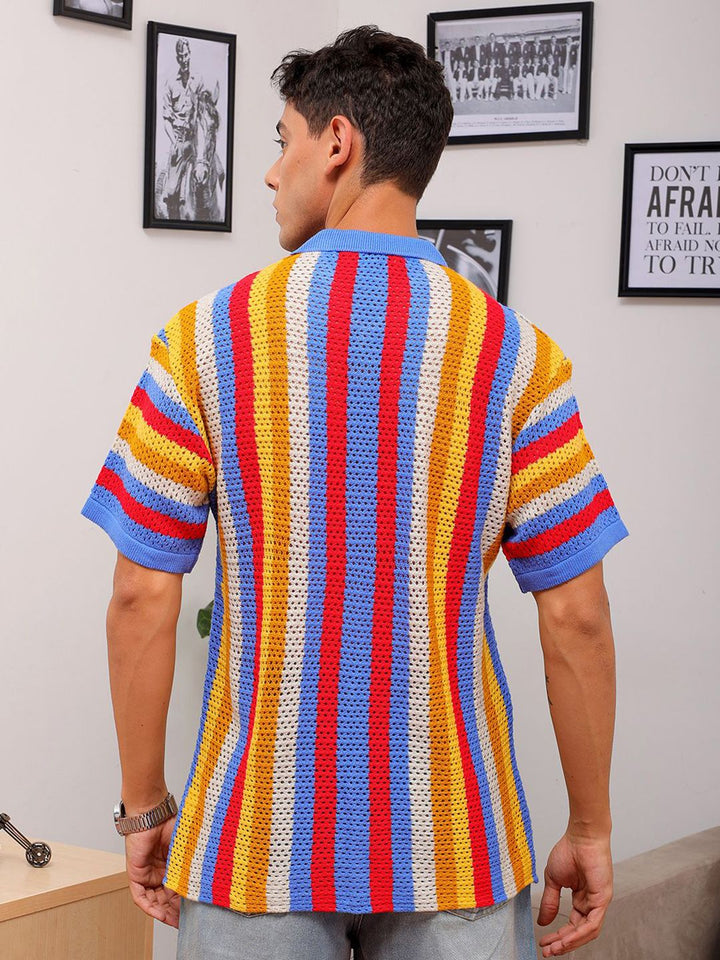 The Indian Garage Co Striped Spread Collar Relaxed Fit Shirt