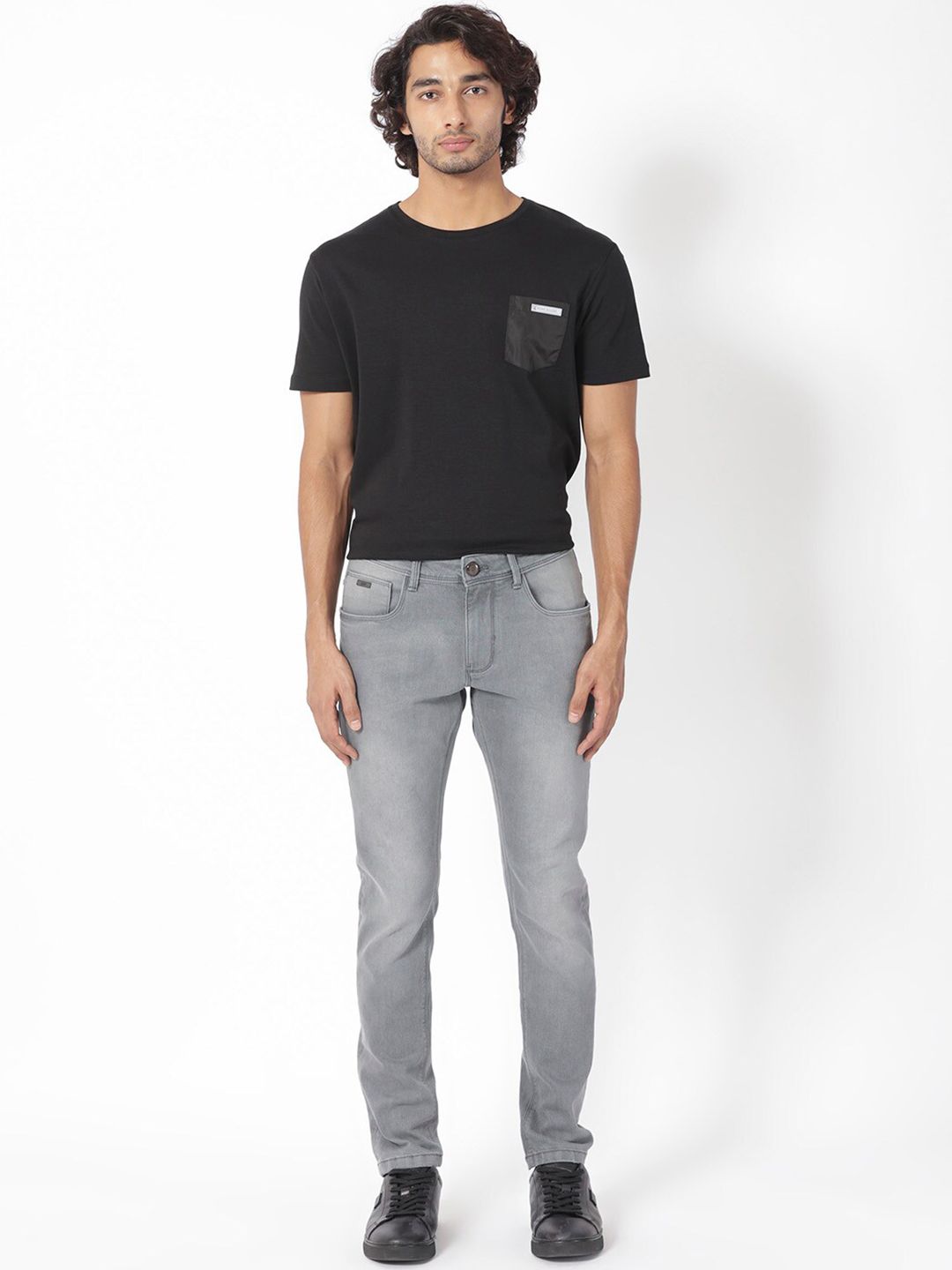 RARE RABBIT Men Toulouse Slim Fit Mid-Rise Cotton Jeans