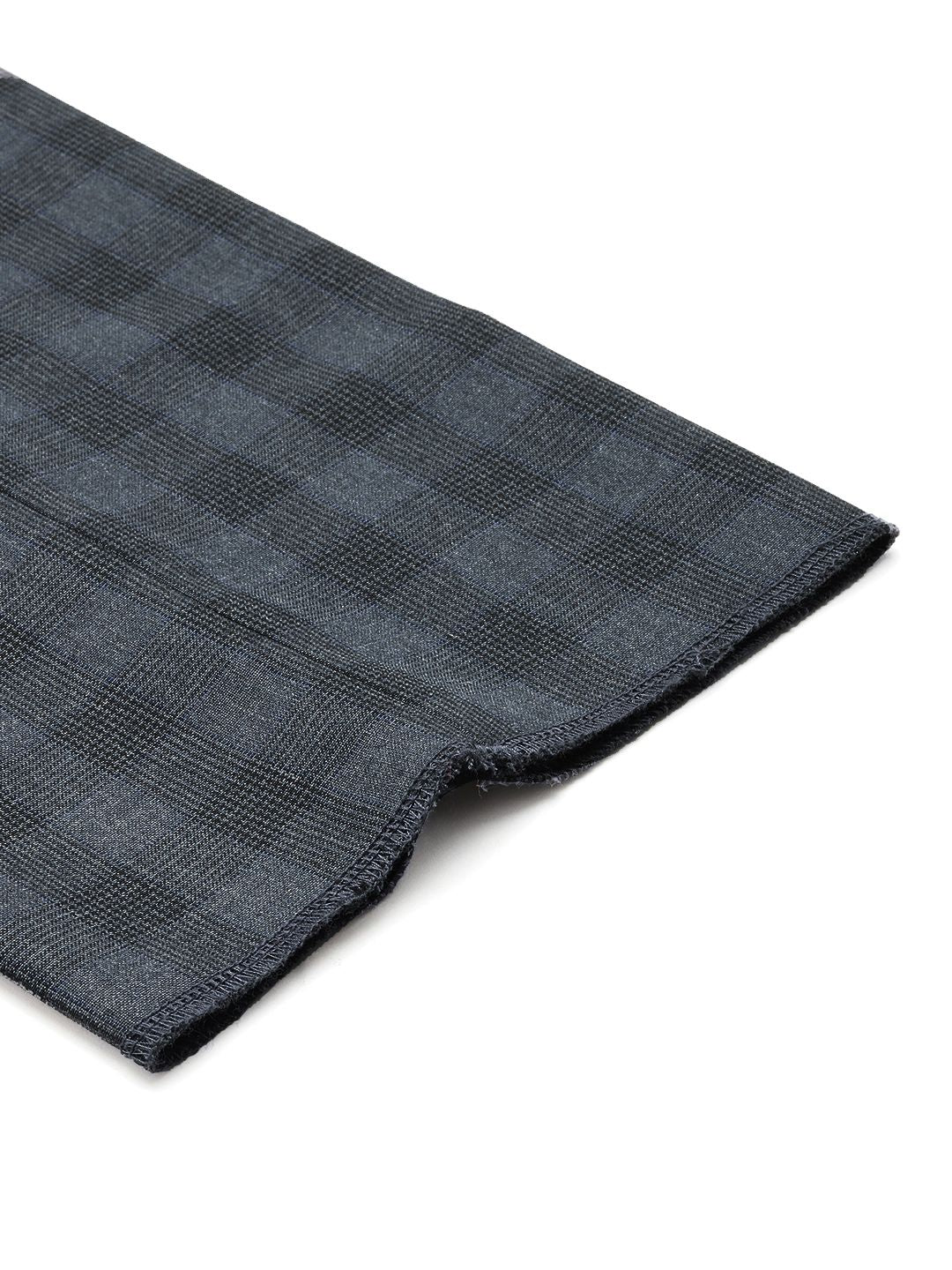 Raymond Men Checked Slim Fit Formal Trousers