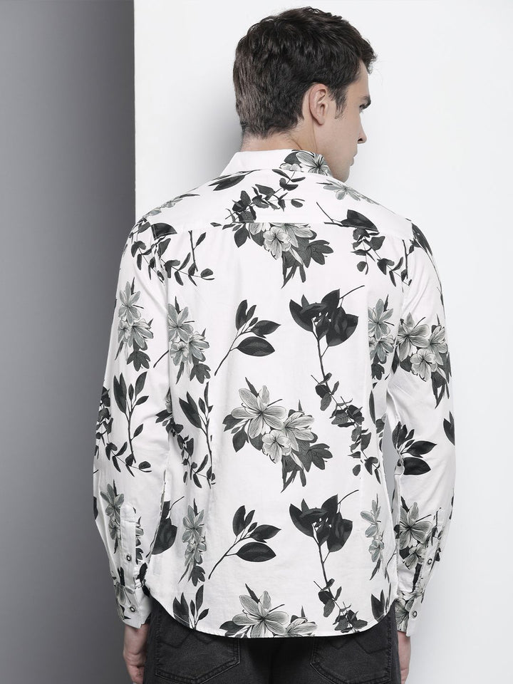 The Indian Garage Co Men Slim Fit Floral Opaque Printed Shirt