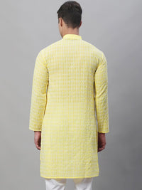 SOJANYA Embroidered Geometric Mandarin Collar Pure Cotton Kurta