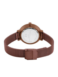French Connection Women Embellished Dial & Stainless Steel Bracelet Style Straps Analogue Watch FCN089BRGM