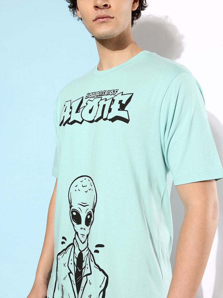 Difference of Opinion Men Printed Pure Cotton Oversize T-shirt