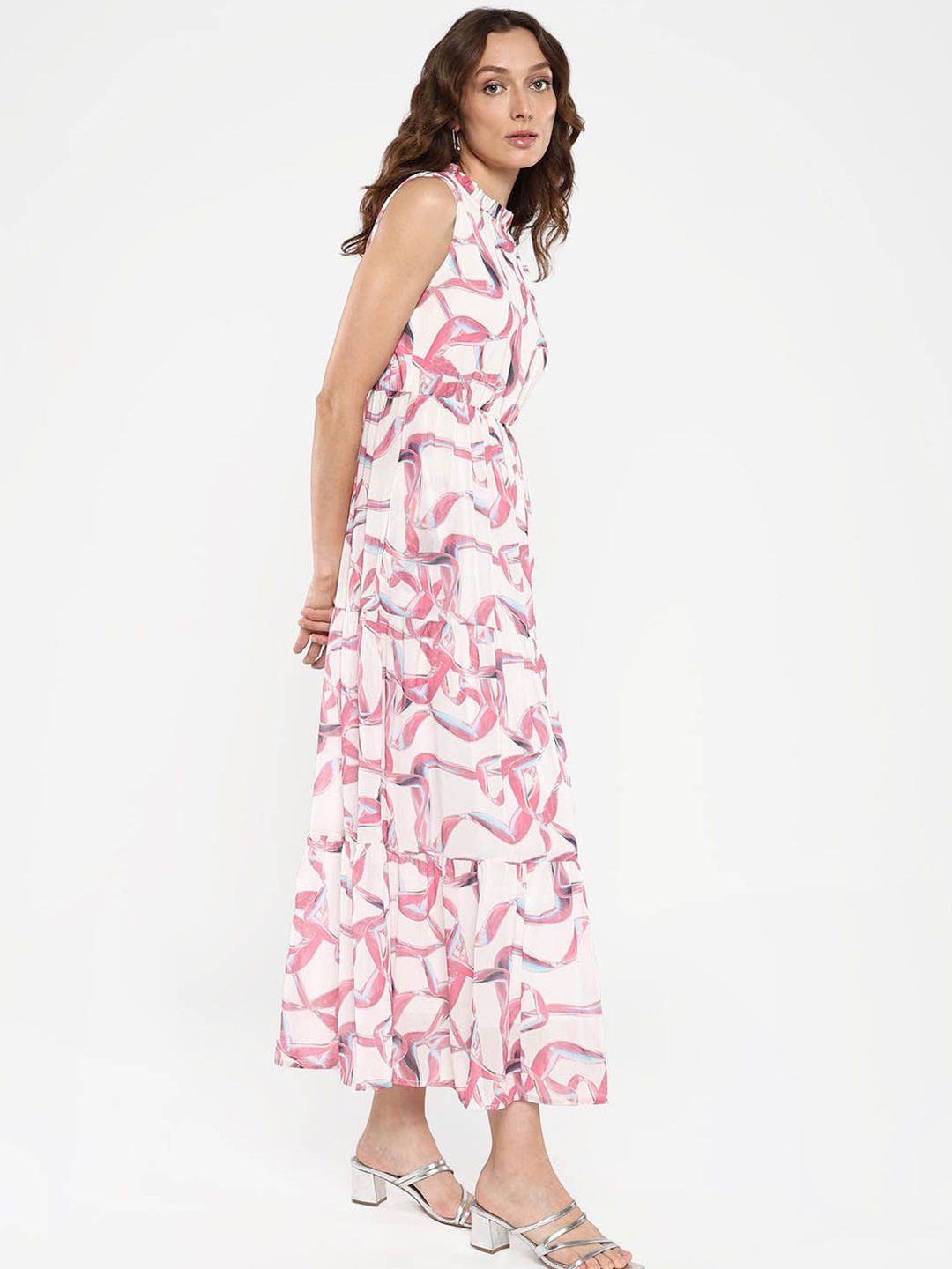 RAREISM Printed Fit & Flare Midi Dress