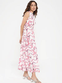 RAREISM Printed Fit & Flare Midi Dress