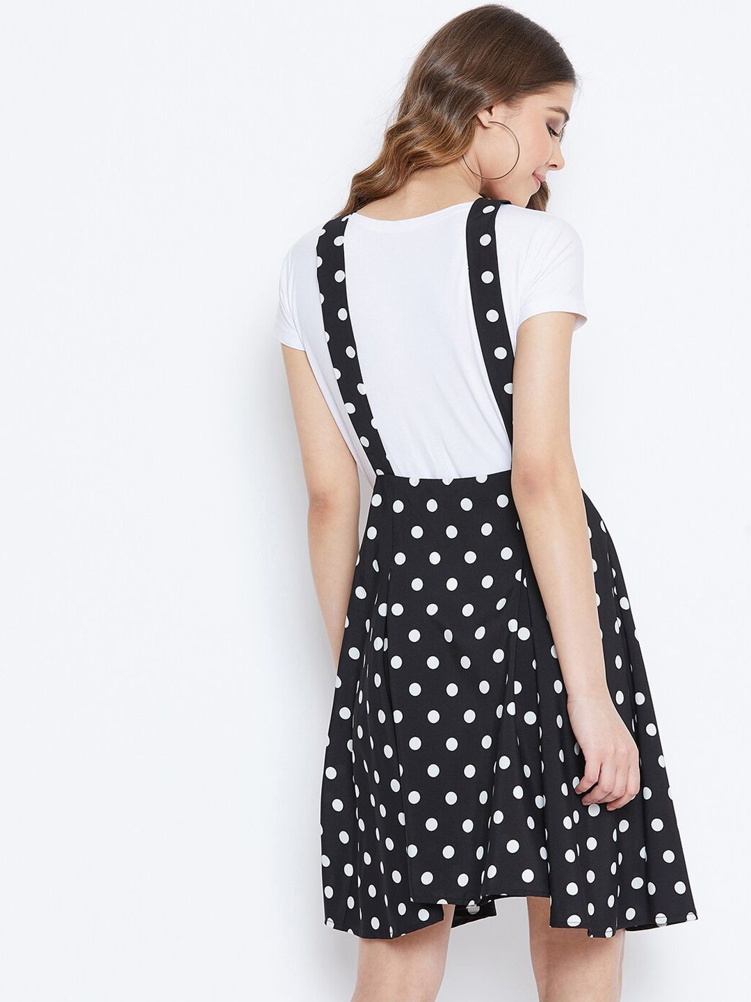 Berrylush Women Black & White Printed Flared Skirt