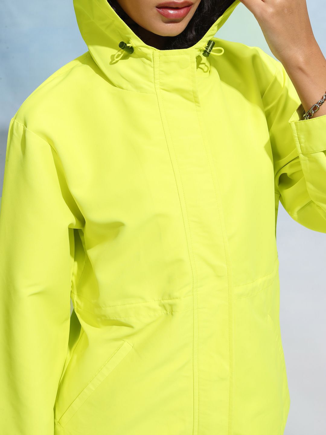 Tokyo Talkies Women Colourblocked Longline Parka Jacket