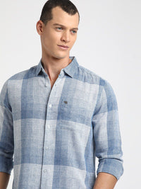 THE BEAR HOUSE Slim Fit Micro Checked Casual Shirt