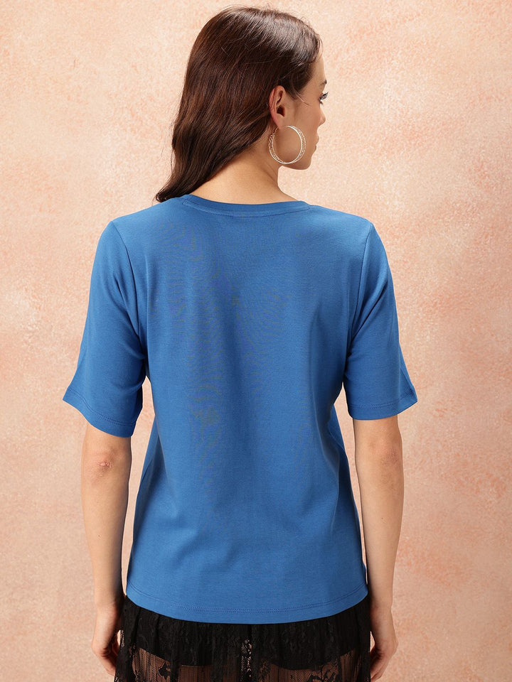 all about you V-Neck Pure Cotton T-shirt