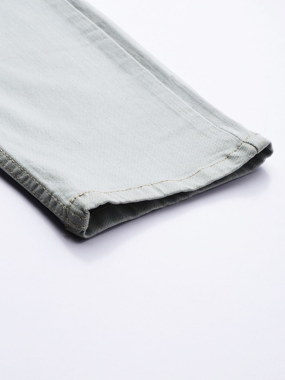 The Indian Garage Co Men Grey Slim Fit Slash Knee Stretchable Heavy Fade Stretchable Jeans