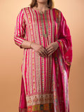 Mamicha Women Ethnic Motifs Printed Cotton Kurta with Trousers & Dupatta