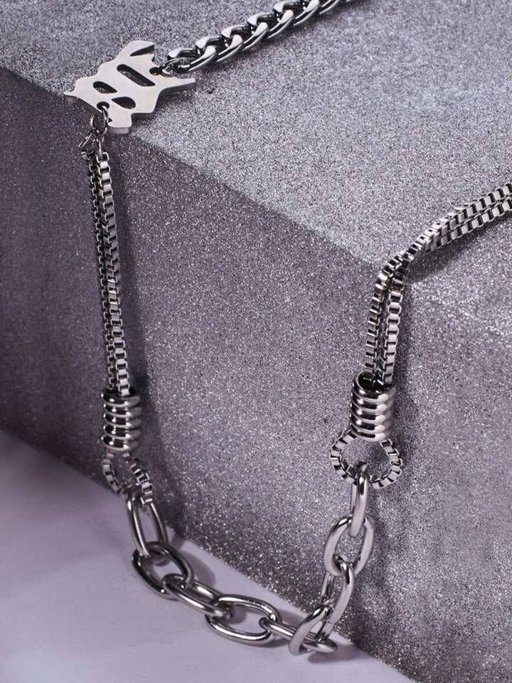 SALTY Men Silver-Plated Stainless Steel Necklace