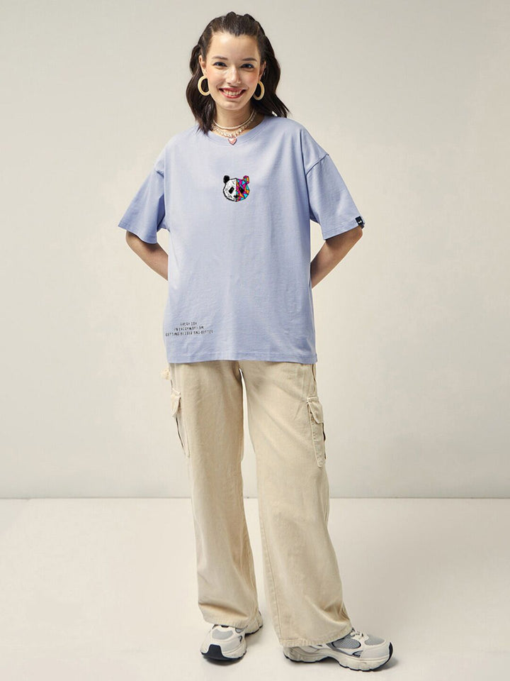 Bewakoof Better & Better Graphic Printed Drop-Shoulder Sleeves Oversized Cotton T-shirt