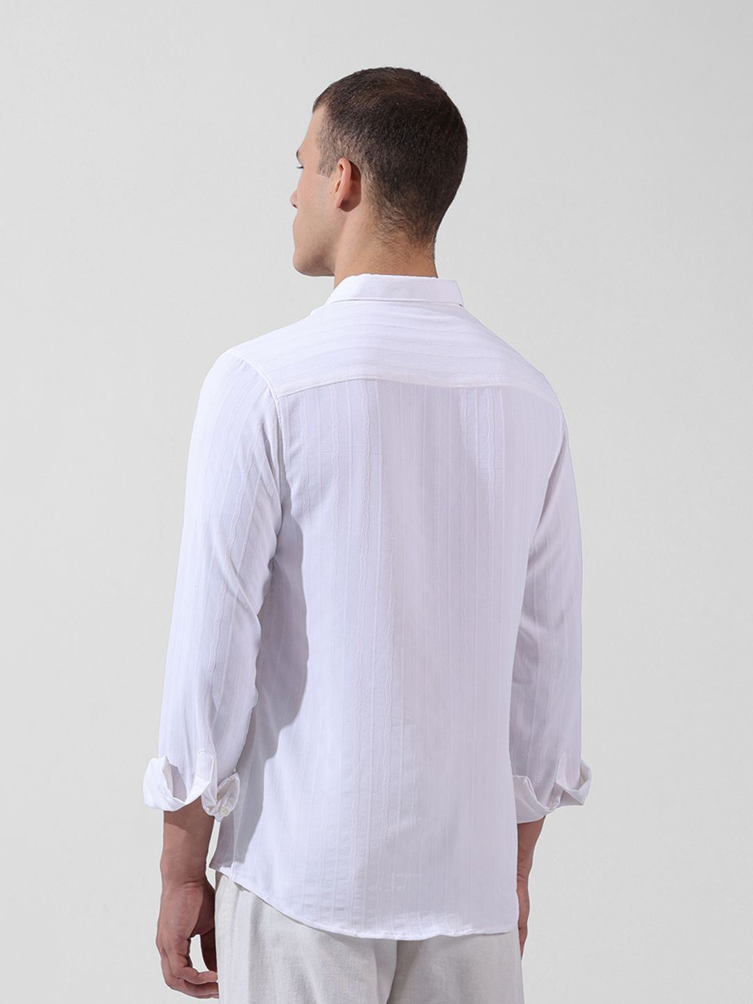 The Indian Garage Co Men Regular Fit Textured Resort Wear Shirt
