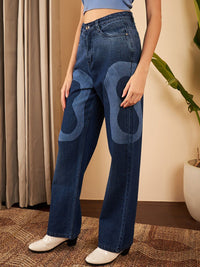 STREET 9 Women Straight Fit High-Rise Clean Look Light Fade Pure Cotton Jeans