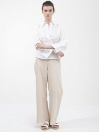 RAREISM Shirt Collar Linen Top