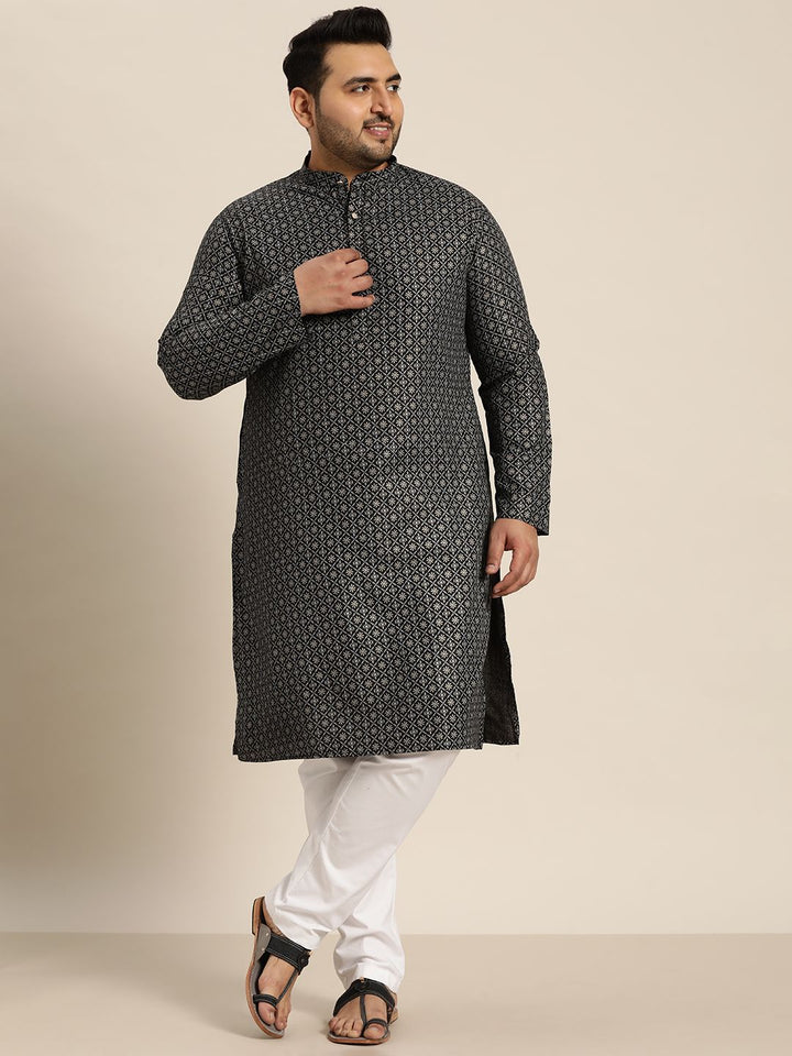 SOJANYA PLUS Men Plus Size Ethnic Motifs Printed Kurta