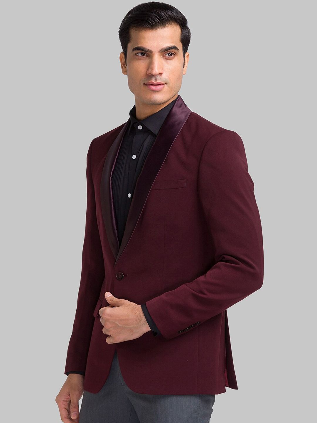 Park Avenue Shawl Collar Slim-Fit Single-Breasted Blazer