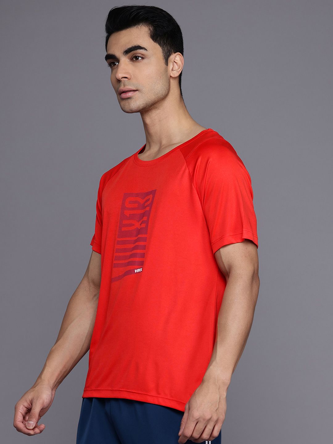 HRX by Hrithik Roshan Men Typography Printed Rapid-Dry Training T-shirt