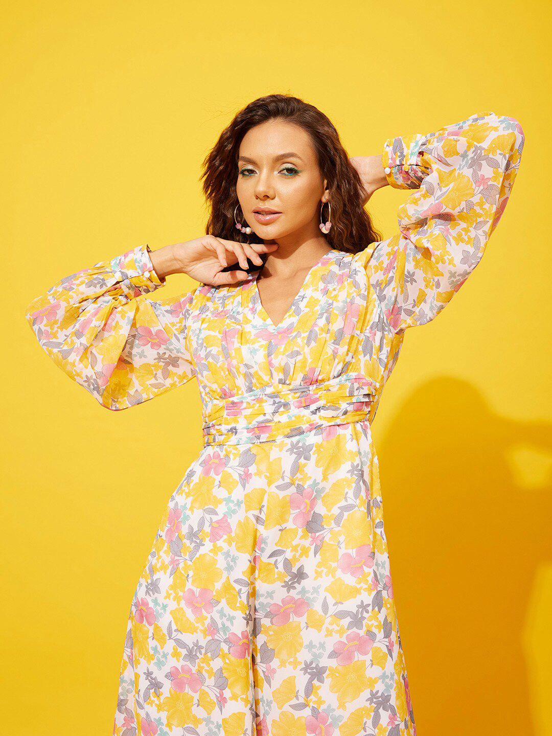 QUIERO Printed Culotte Jumpsuit