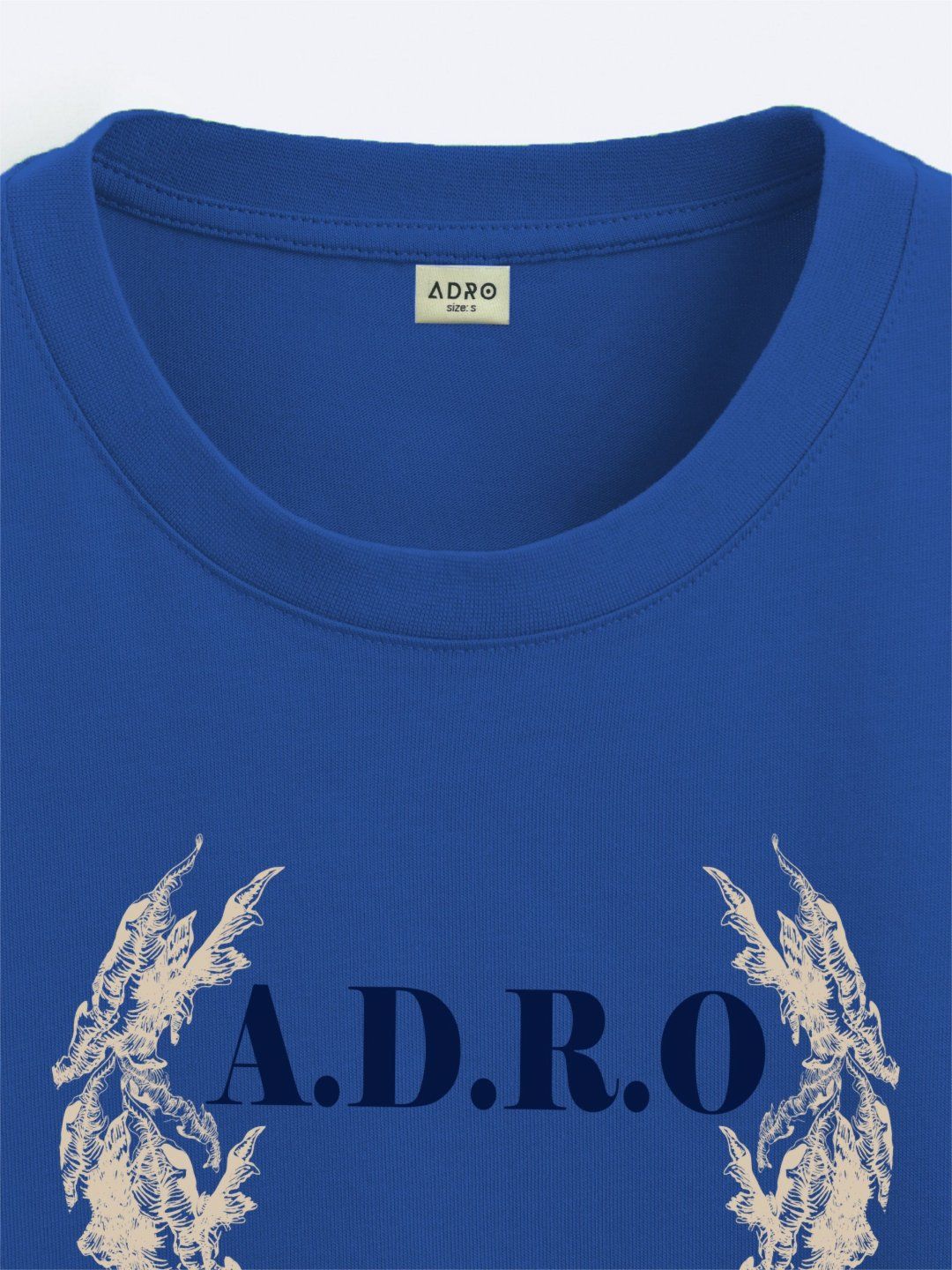 ADRO Lelaki Baju T-Shirt Bersaiz Besar Kapas Lengan Jatuh Bercetak Grafik