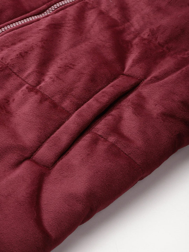 DressBerry Velvet Finish Padded Jacket