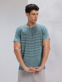 HRX by Hrithik Roshan Geometric Print Rapid-Dry Training T-shirt