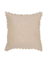 HOSTA HOMES Cream-Coloured & Yellow Set of 2 Velvet Square Cushion Covers
