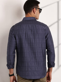 Thomas Scott Men Classic Slim Fit Opaque Casual Shirt