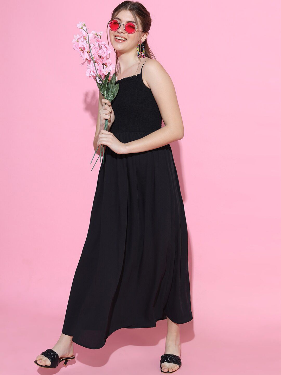 Tokyo Talkies Women Stylish Black Solid Dress