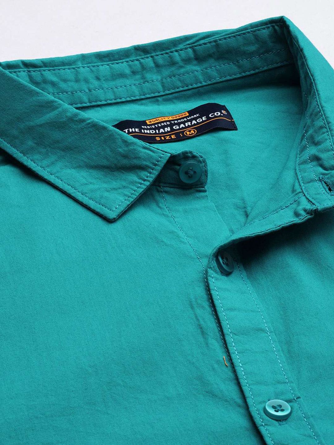 The Indian Garage Co Men Blue Solid Casual Shirt
