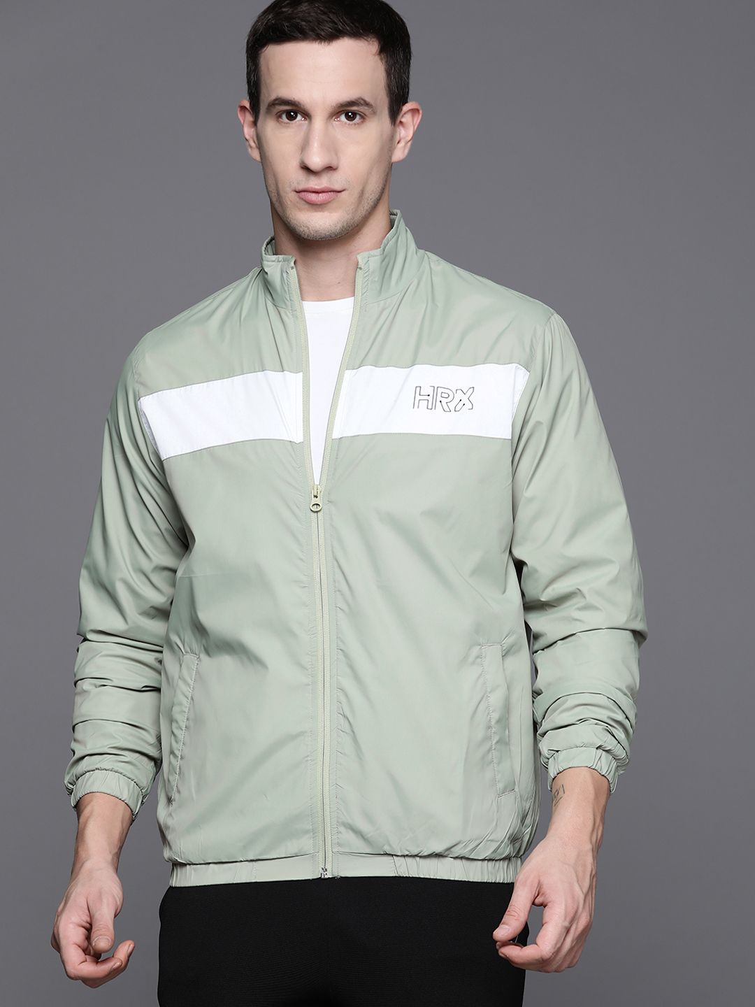 HRX by Hrithik Roshan Striped Lifestyle Bomber Jacket