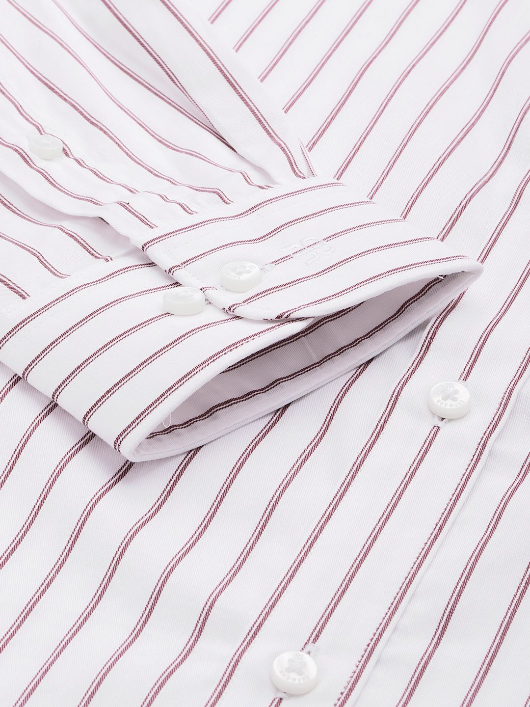 Raymond Men Slim Fit Pure Cotton Striped Formal Shirt