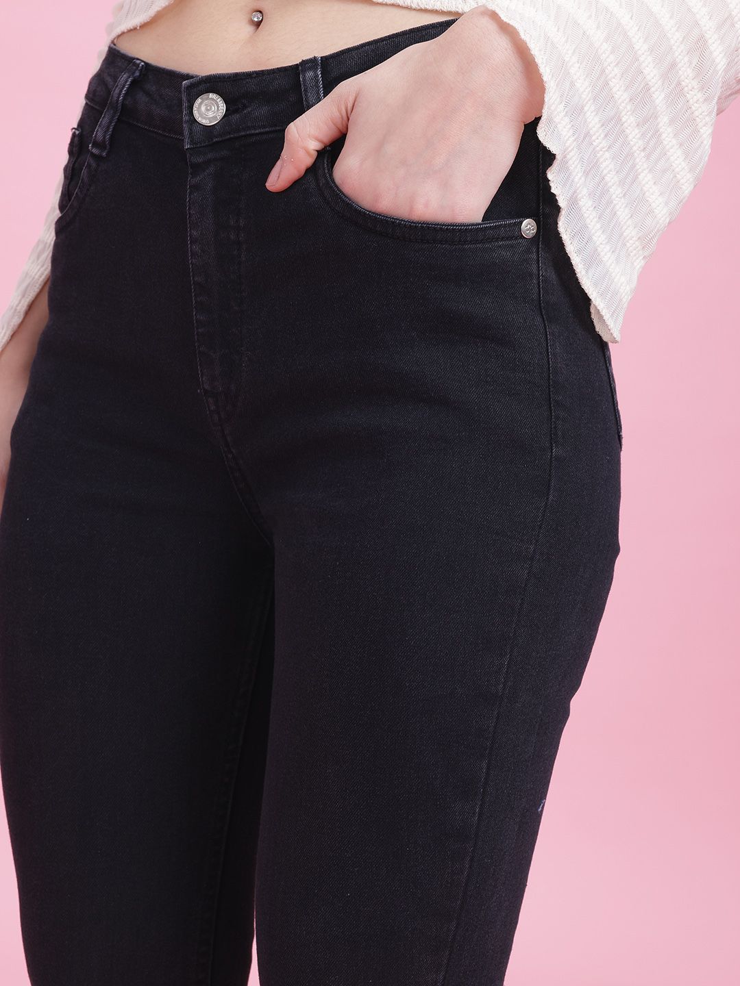 DressBerry Women Bootcut High-Rise Stretchable Jeans