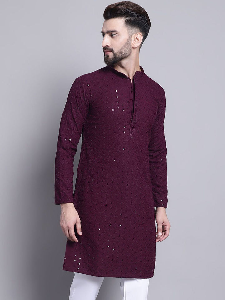 SOJANYA Men Ethnic Motifs Embroidered Sequinned Kurta